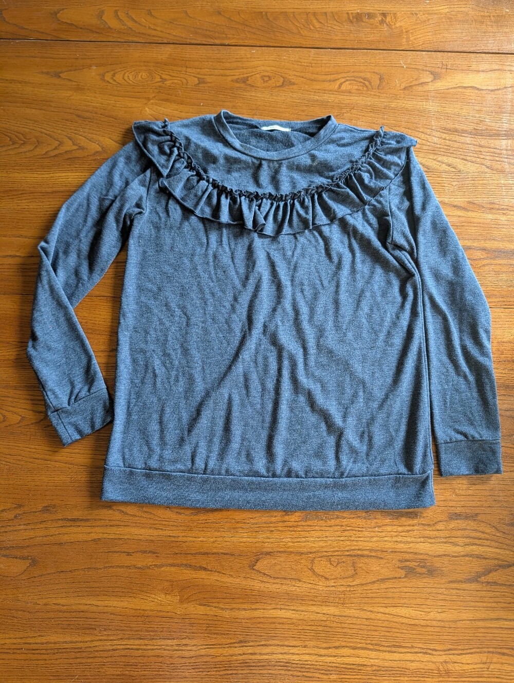 Twenty Ten Navy Blue V-Neck Lace Trim Blouse Size M